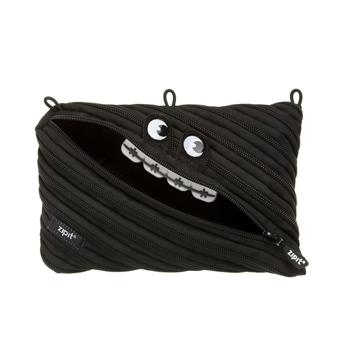 Zipit Gorge Monster Pouch, Black, Size: Pencil Case