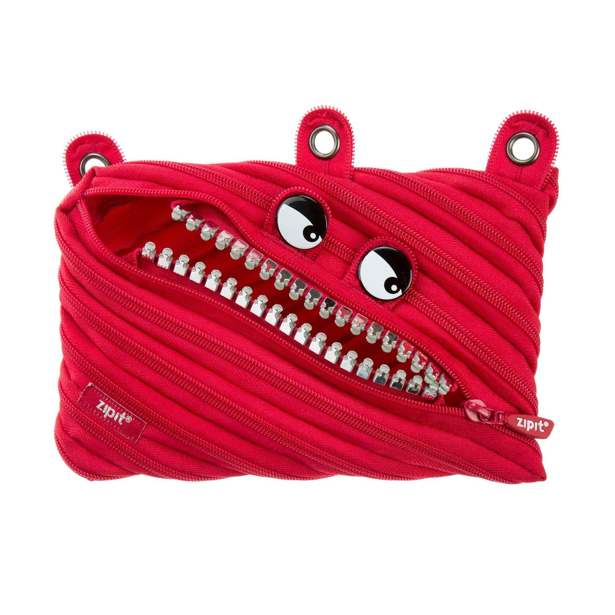ZIPIT Talking Monstar Monster Talking 3 Ring Pouch Green Pencil Pouch  Grizzle