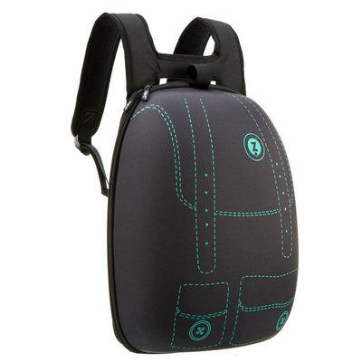 ZIPIT Shell Backpack Black with Pocket Drawing 