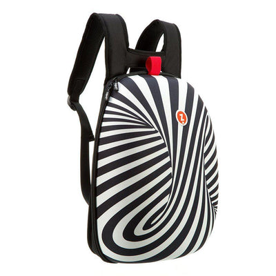ZIPIT Shell Backpack Black and White Illusion 
