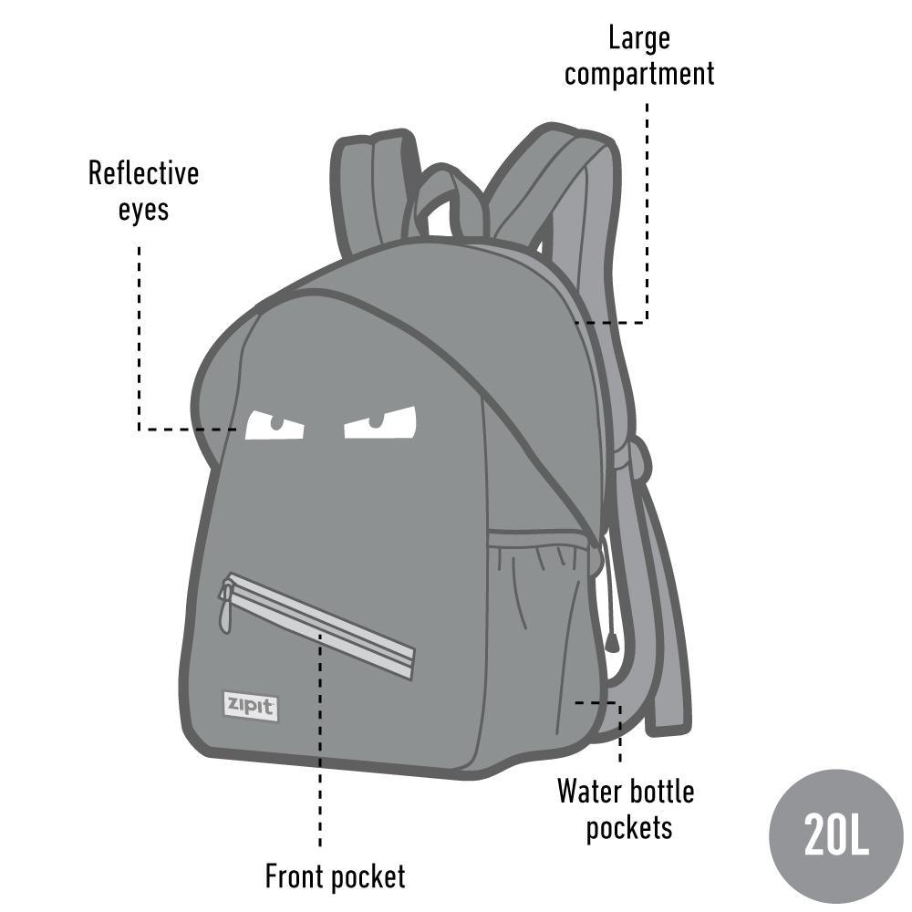 Grillz Backpack - Shiny Teeth Design | ZIPIT®