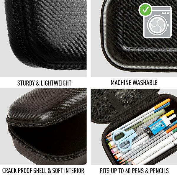 Zipit Carbon Storage Box / Pencil Box, Black