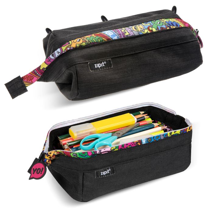 TOPTIE 4 PCS Felt Pencil Bags, Zipper Pencil Case Pencil Pouch for