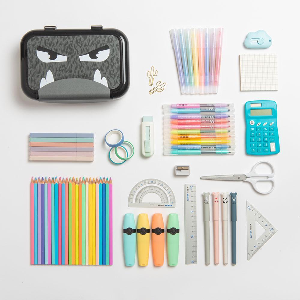 Emraw Pencil Box Plastic Utility Box (Random 4-Pack) New