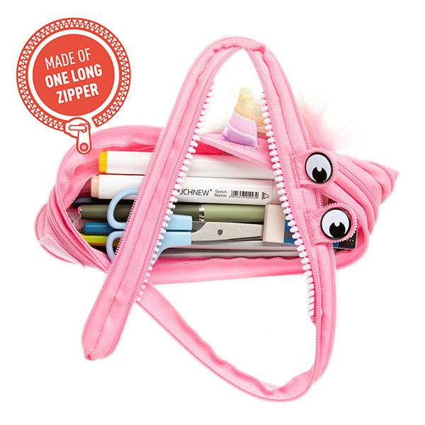 ZIPIT Unicorn Pencil Case for Girls, Cute Pencil Pouch, Made of One Long  Zipper! (Turquoise Unicorn)