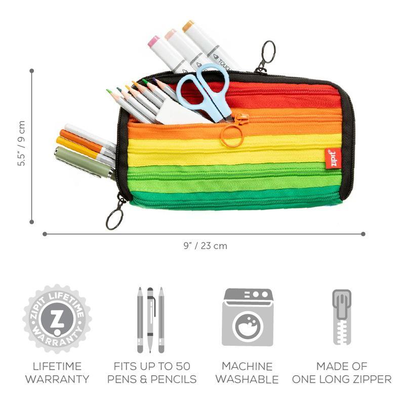 Zipper Hard Pencil Case Glitter Holographic Shooting Star - More Than Magic™