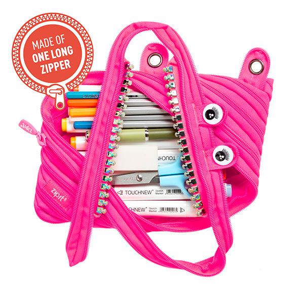 Zipit Monster 3-Ring Pencil Case, Pink